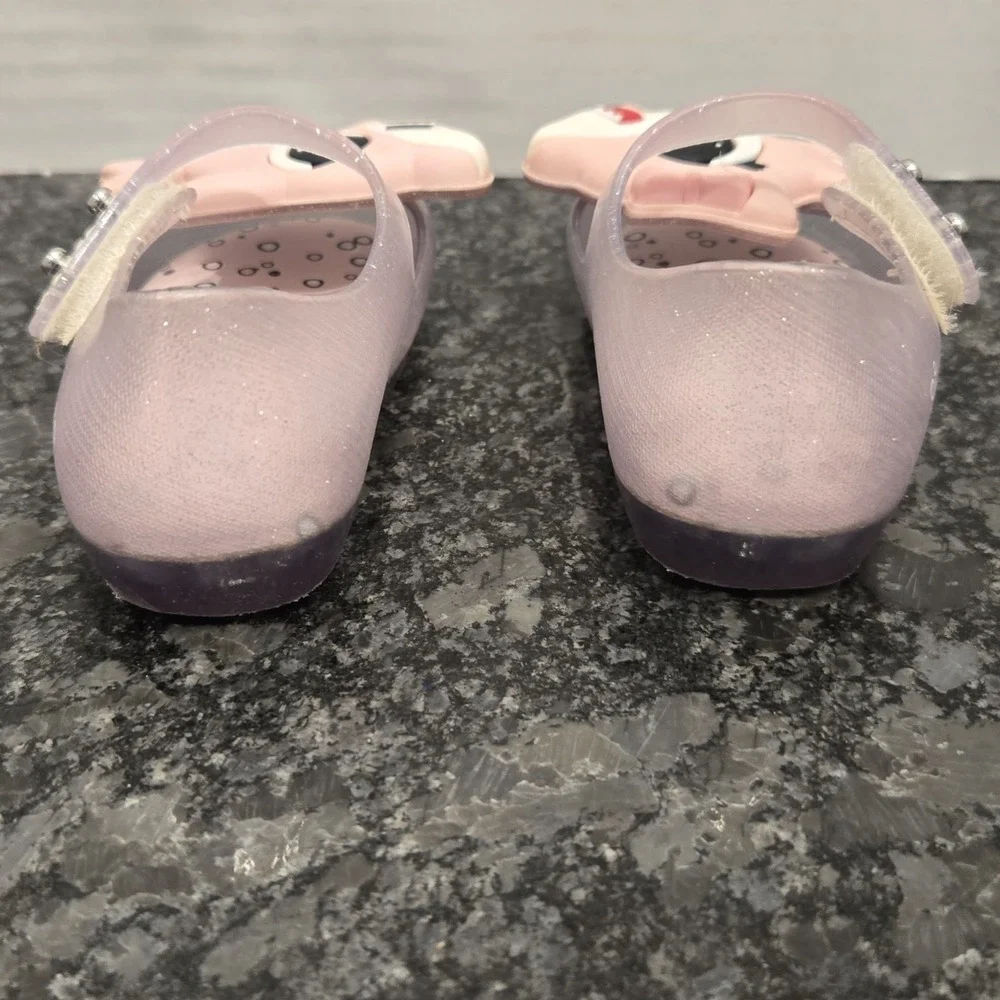 Mini Melissa Ultragirl Baby Shark Pink‎ Glitter Jelly Shoes Toddler Mary Janes